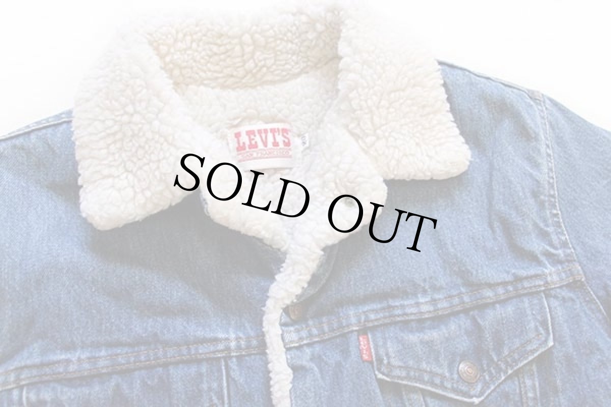画像3: 80s USA製 Levi'sリーバイス 70708 ボアライナー デニムジャケット 4ポケット ボーイズ20★A (3)