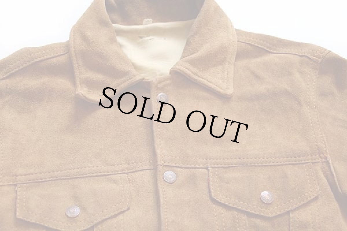 画像3: 70s Levi'sリーバイス スエード レザージャケット 茶 (3)