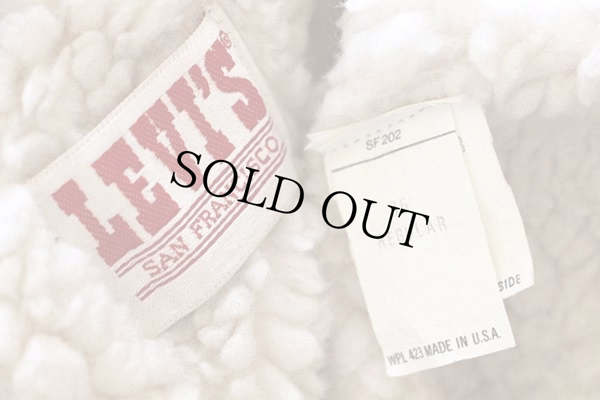 画像4: 80s USA製 Levi'sリーバイス 70412 ボアライナー コーデュロイジャケット 4ポケット 薄茶 36R (4)