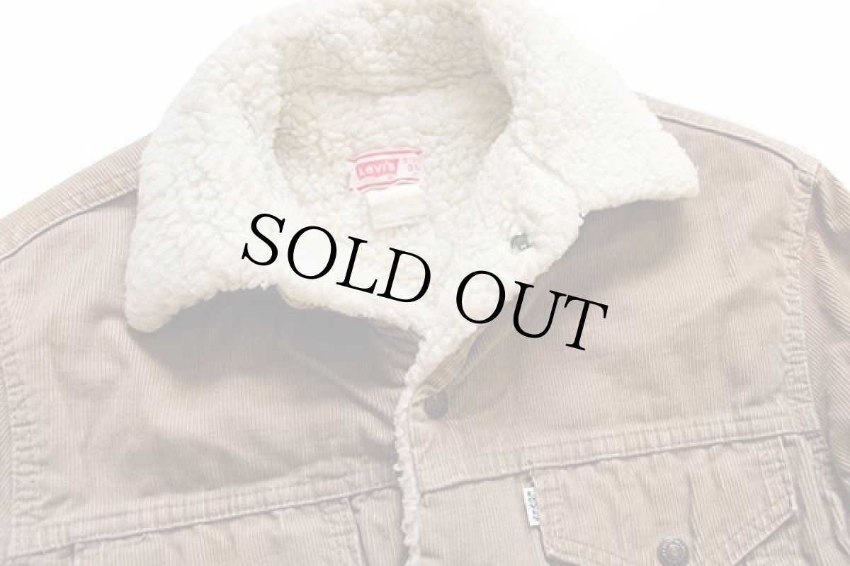 画像3: 70s USA製 Levi'sリーバイス 70608 ボアライナー コーデュロイジャケット 4ポケット ベージュ 36 (3)