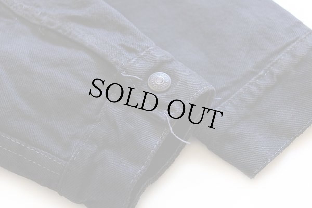 画像7: 80s USA製 Levi'sリーバイス ボアライナー デニムジャケット 4ポケット 後染め 薄黒 S (7)