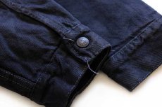 画像7: 80s USA製 Levi'sリーバイス ボアライナー デニムジャケット 4ポケット 後染め 薄黒 S (7)