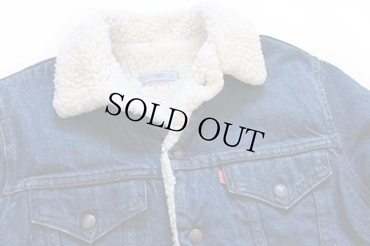 画像3: 80s USA製 Levi'sリーバイス 70708 ボアライナー デニムジャケット 4ポケット ボーイズ20★B (3)