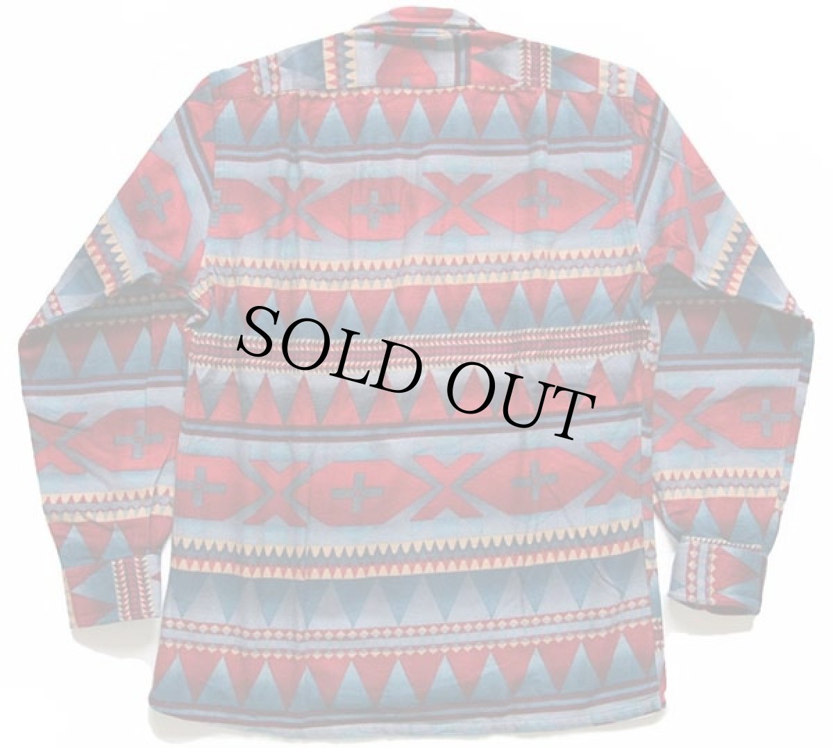 画像2: 80s ポロ ラルフローレン ネイティブ柄 コットン プリントネルシャツ ボーイズL (2)