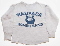 画像1: 50s WAUPACA HONOR BAND 前V コットン スウェット 杢ライトグレー (1)