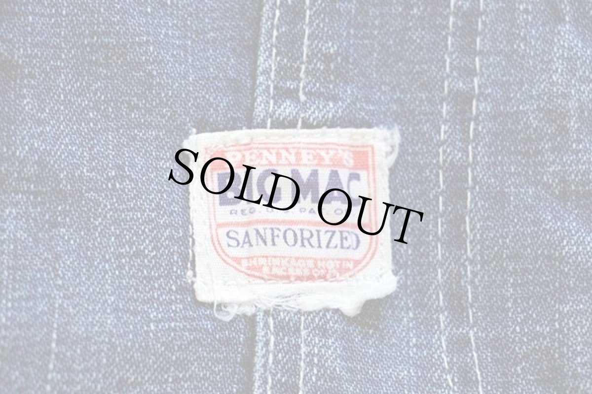 画像6: 50s PENNEY'S BIGMAC パッチワーク リペア インディゴ デニム オーバーオール (6)