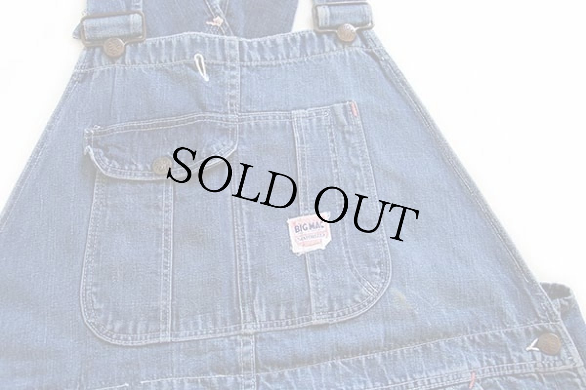 画像4: 50s PENNEY'S BIGMAC パッチワーク リペア インディゴ デニム オーバーオール (4)