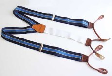 画像2: USA製 Brooks Brothersブルックスブラザーズ ストライプ ボタンタブ式 サスペンダー★05 (2)