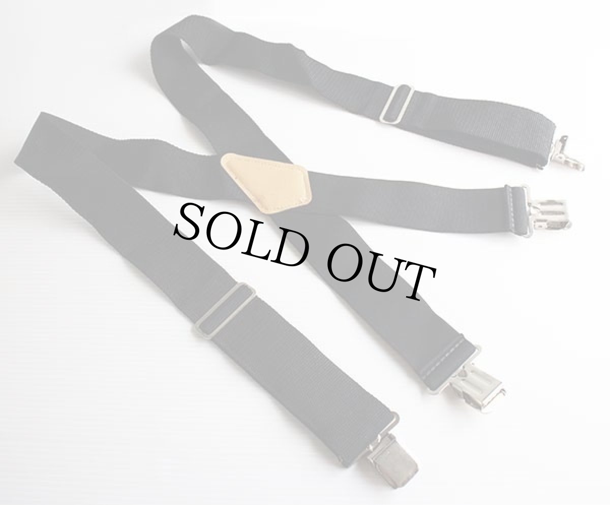 画像2: McGuire-Nicholas 無地 クリップ式 サスペンダー 黒★70 (2)