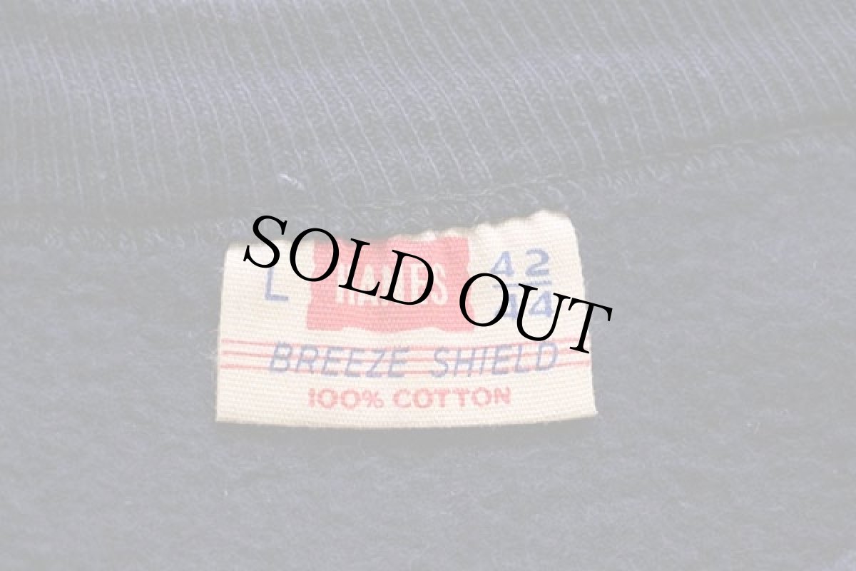 画像4: 60s HANES BREEZE SHIELD 無地 コットン 半袖スウェット ナス紺 L★ブランク (4)