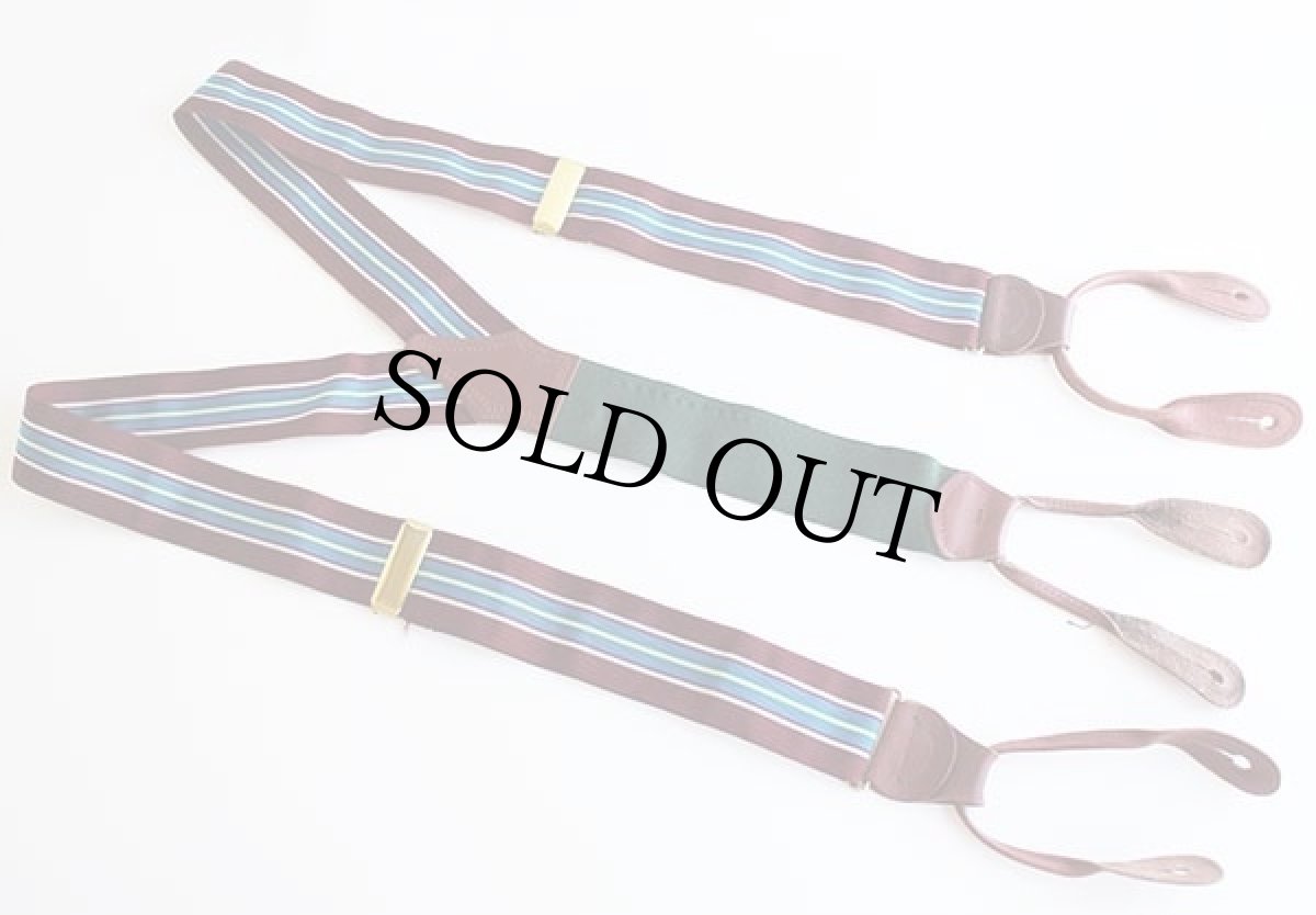 画像2: USA製 ポロ ラルフローレン ストライプ ボタンタブ式 サスペンダー★02 (2)