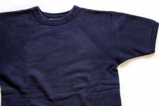 画像3: 60s HANES BREEZE SHIELD 無地 コットン 半袖スウェット ナス紺 L★ブランク (3)