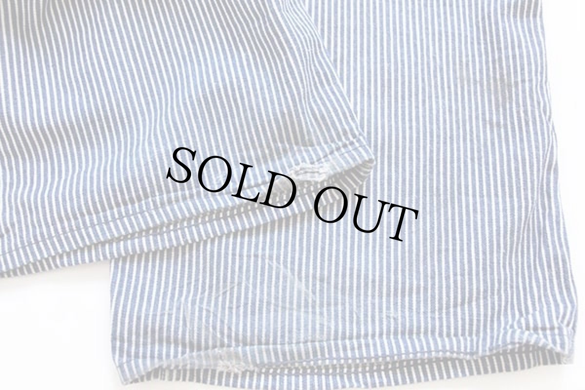 画像10: 50s UNKNOWN エプロン付き ヒッコリー ストライプ オーバーオール ペンキ飛び (10)