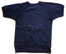 画像2: 60s HANES BREEZE SHIELD 無地 コットン 半袖スウェット ナス紺 L★ブランク (2)