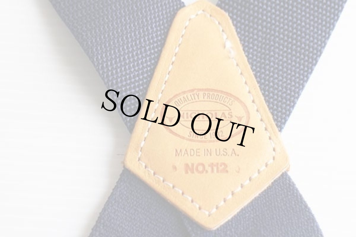 画像3: USA製 NICHOLAS NO.112 OASIS BUTCH'S クリップ式 サスペンダー 紺★72 (3)