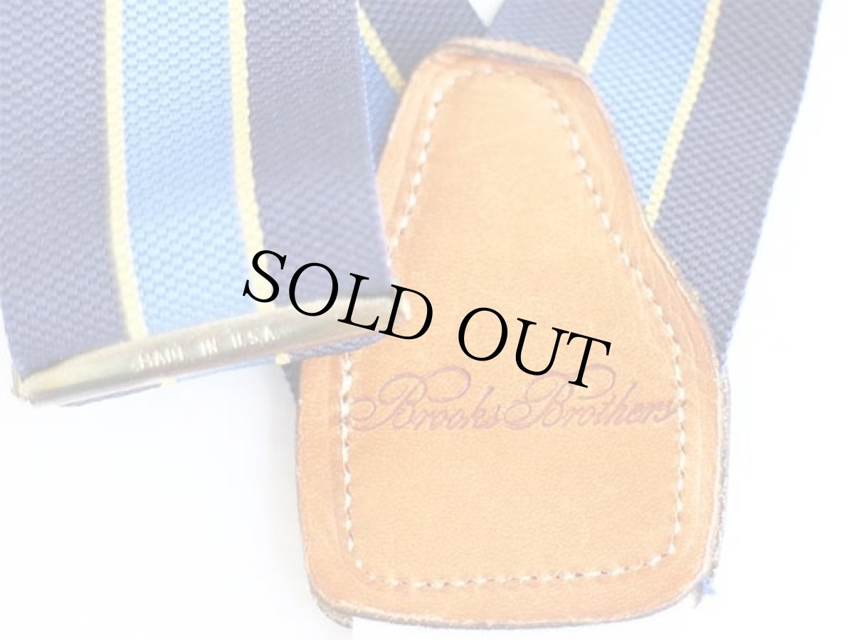 画像3: USA製 Brooks Brothersブルックスブラザーズ ストライプ ボタンタブ式 サスペンダー★05 (3)