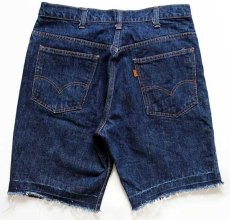 画像2: 70s USA製 Levi'sリーバイス 646 カットオフ デニム ショートパンツ w34★ショーツ (2)