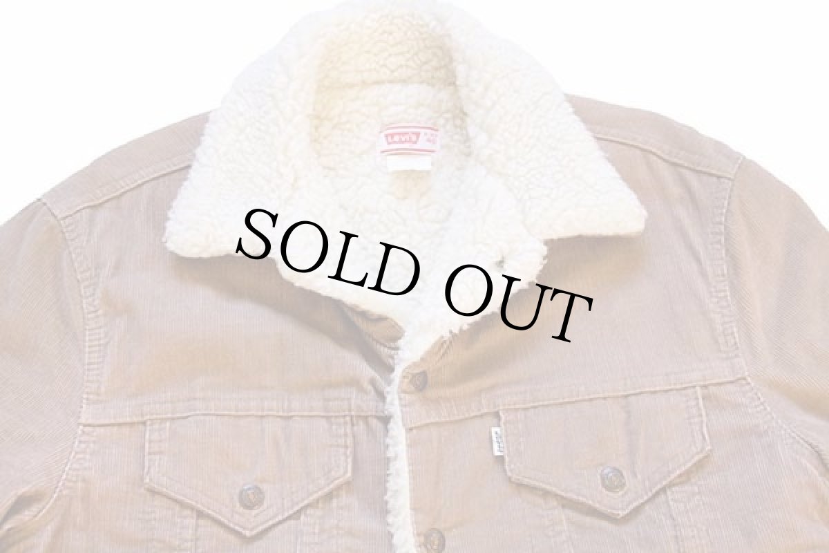 画像3: 70s USA製 Levi'sリーバイス 70608 ボアライナー コーデュロイジャケット 4ポケット ベージュ 40 (3)
