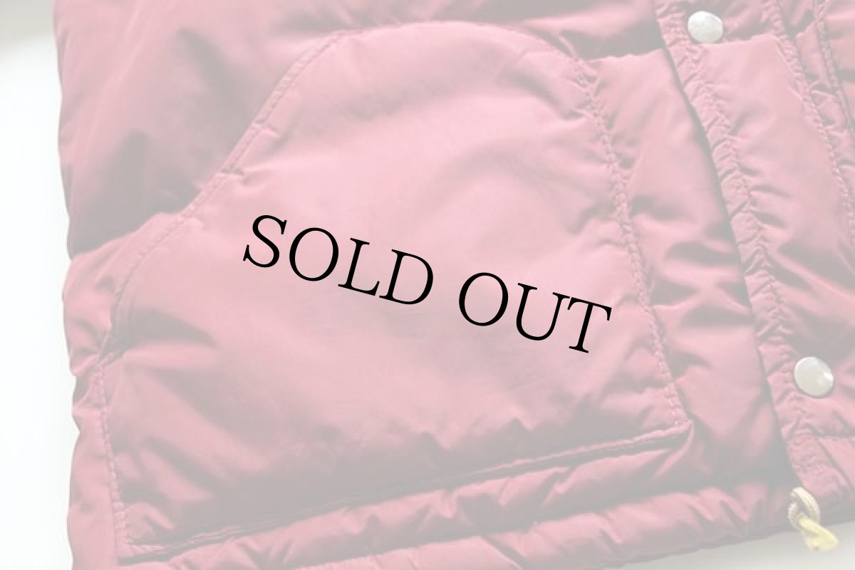 画像8: 70s SIERRA DESIGNSシエラデザイン ナイロン ダウンジャケット 濃赤 S (8)