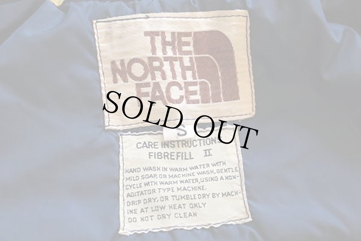 画像4: 70s THE NORTH FACEノースフェイス 茶タグ ナイロン 中綿ダウンジャケット 紺 S (4)