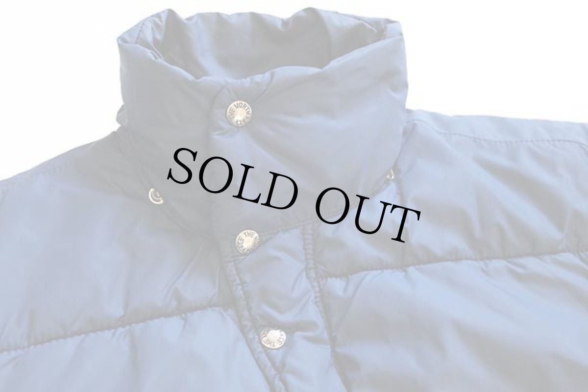 画像3: 70s THE NORTH FACEノースフェイス 茶タグ ナイロン 中綿ダウンジャケット 紺 S (3)