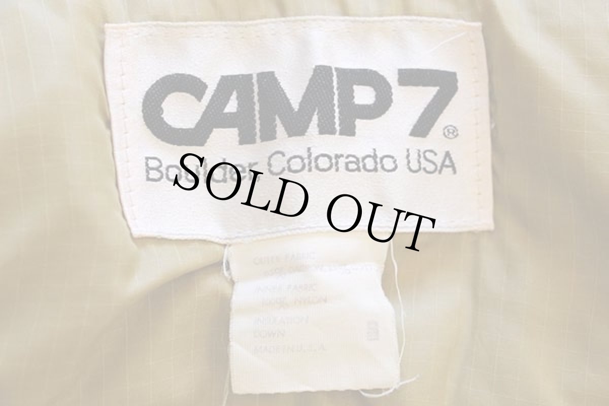 画像4: 70s USA製 CAMP7 ダウンジャケット タン S (4)