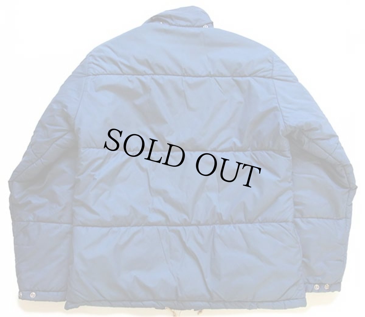 画像2: 70s THE NORTH FACEノースフェイス 茶タグ ナイロン 中綿ダウンジャケット 紺 S (2)