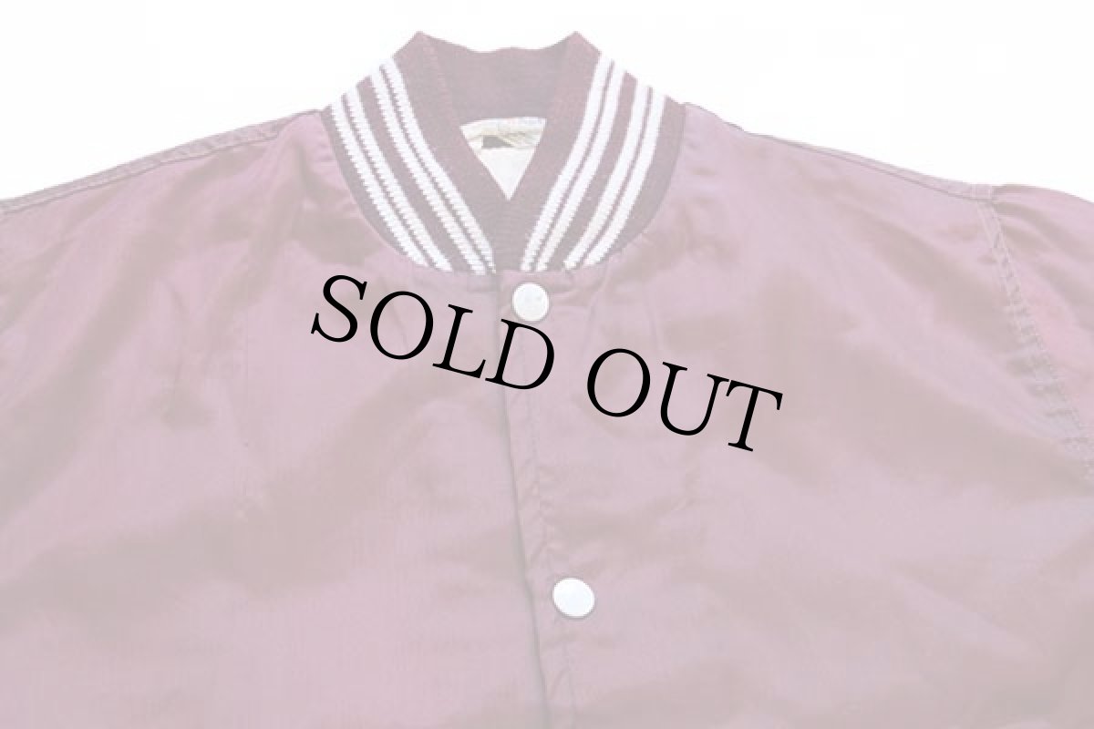 画像4: 70s WEST WIND ウイングフット ナイロンスタジャン バーガンディ XS (4)