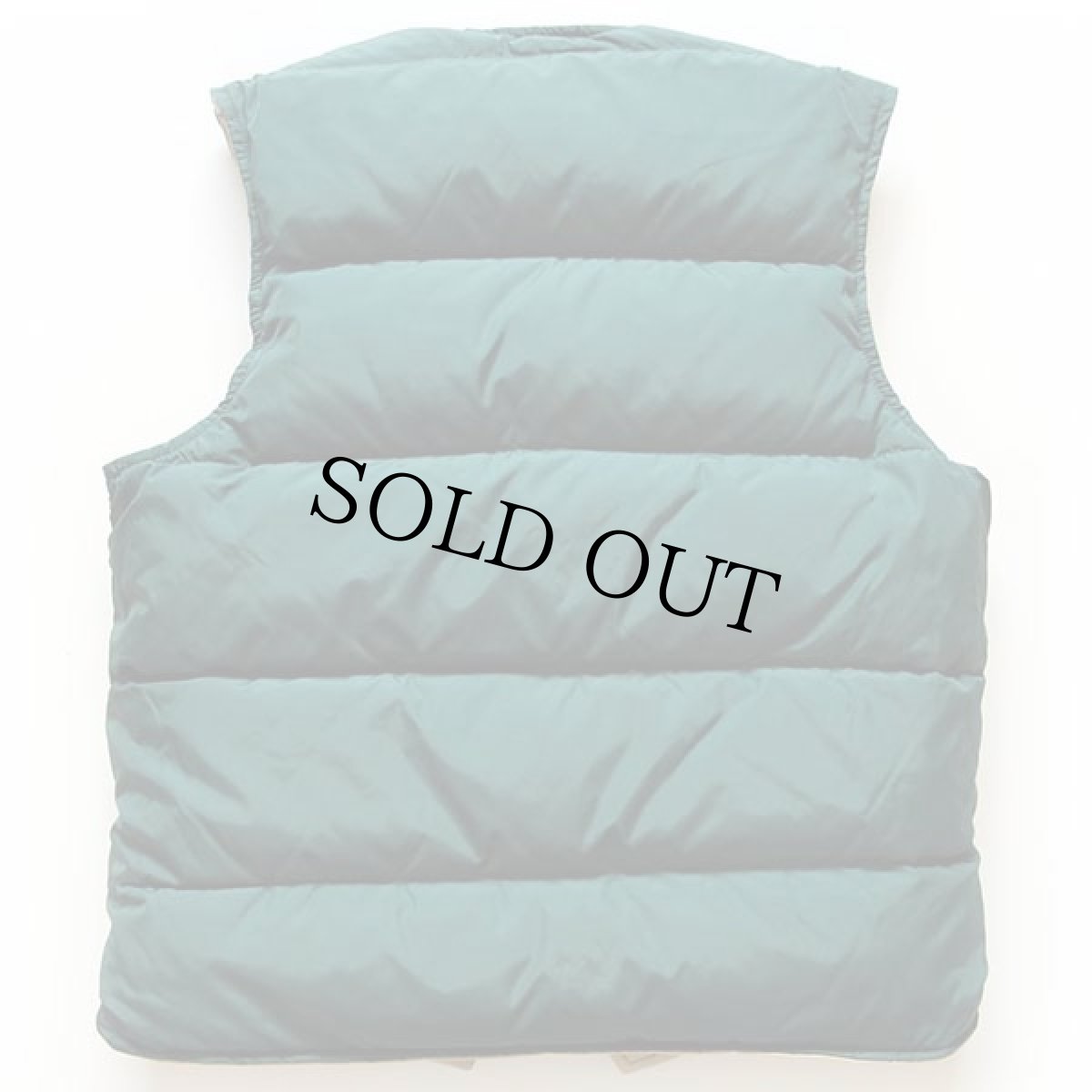 画像4: 80s EddieBauerエディーバウアー ノーカラー リバーシブル ダウンベスト タン×緑 S (4)