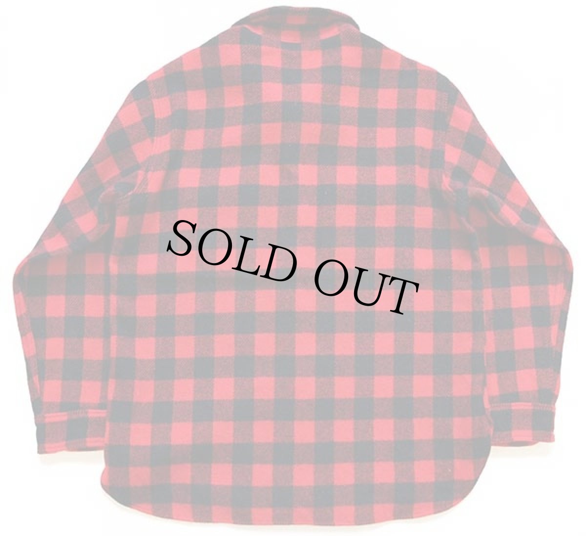 画像2: 80s USA製 Woolrichウールリッチ バッファローチェック ウールシャツ 赤×黒 L (2)