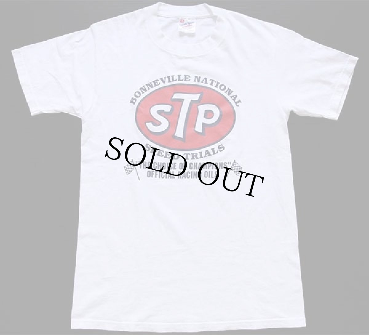 画像2: 90s USA製 STP ロゴ コットンTシャツ 白 M (2)