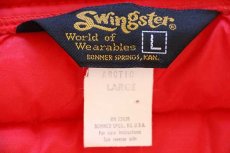 画像4: 70s Swingster BLANEY パッチ付き 中綿入り ナイロン レーシングジャケット 赤 L (4)