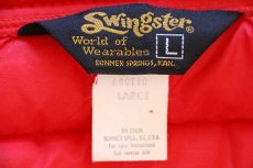 画像4: 70s Swingster BLANEY パッチ付き 中綿入り ナイロン レーシングジャケット 赤 L (4)