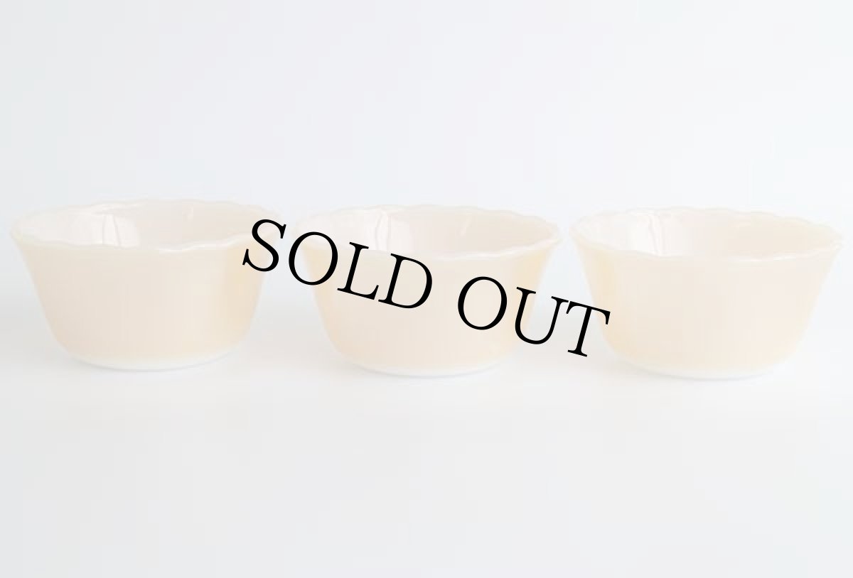 画像2: 60s USA製 Fire-Kingファイヤーキング COPPER-TINTカッパーティント カスタードカップ 6oz 3個セット (2)