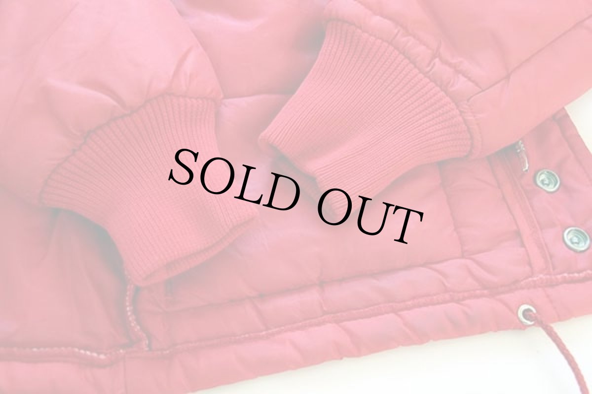 画像5: 70s Swingster mercruiser パッチ付き 中綿入り ナイロン レーシングジャケット 赤 XS (5)