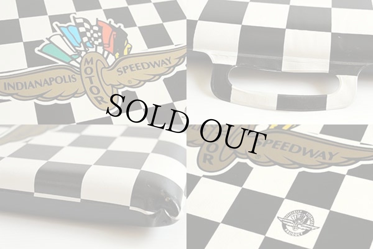 画像3: ビンテージ INDIANAPOLIS MOTOR SPEEDWAY チェッカーフラッグ シート クッション★B (3)