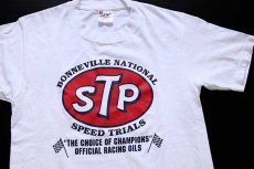 画像1: 90s USA製 STP ロゴ コットンTシャツ 白 M (1)