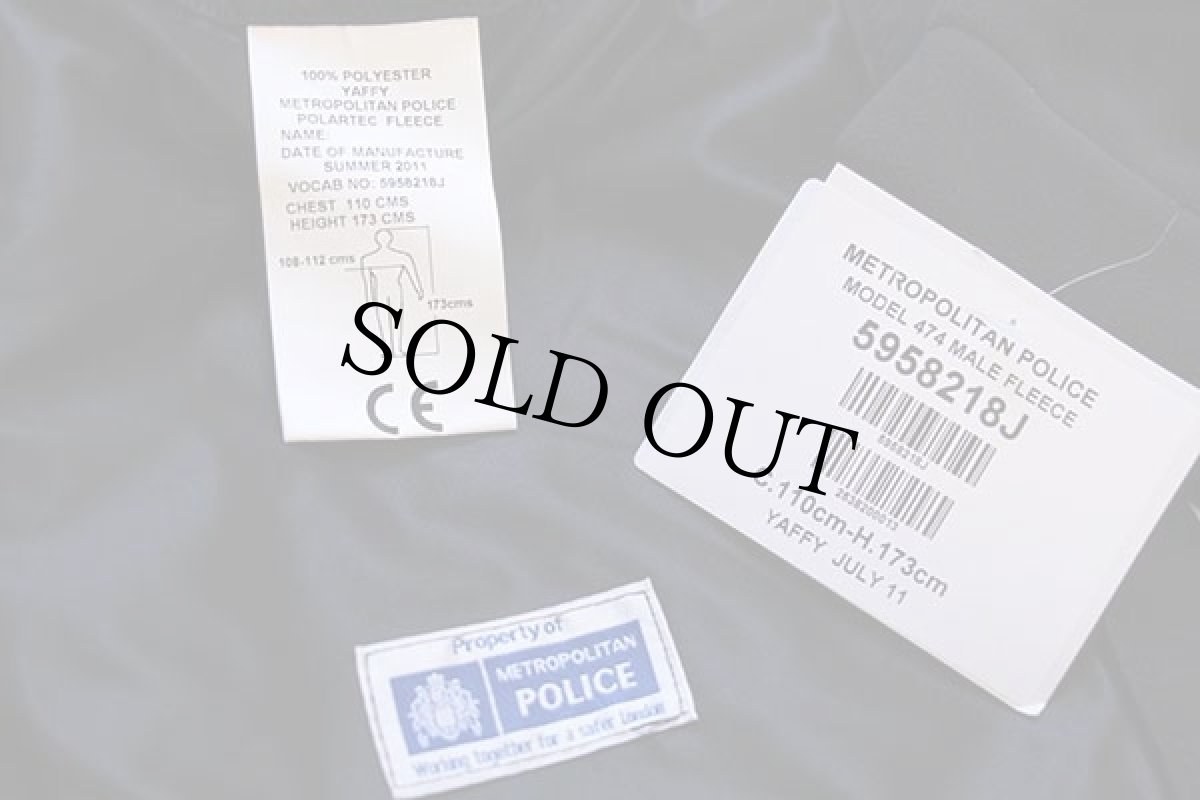 画像5: 未使用★イギリス警察 METROPOLITAN POLICE 474 POLARTEC フリースジャケット 黒 110/173 (5)