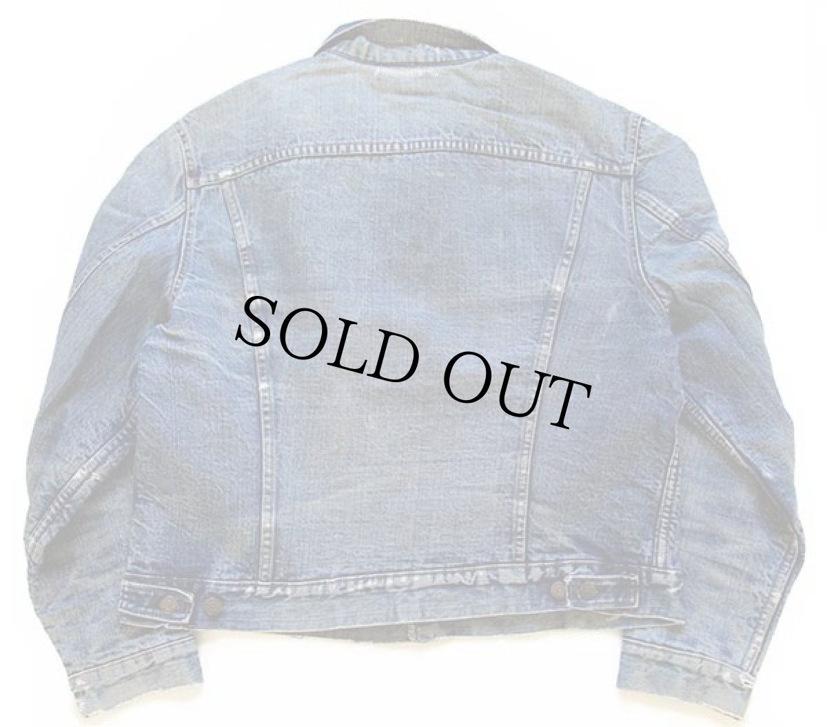 画像2: 70s USA製 Levi'sリーバイス 70505 ブランケットライナー デニムジャケット ボロ (2)