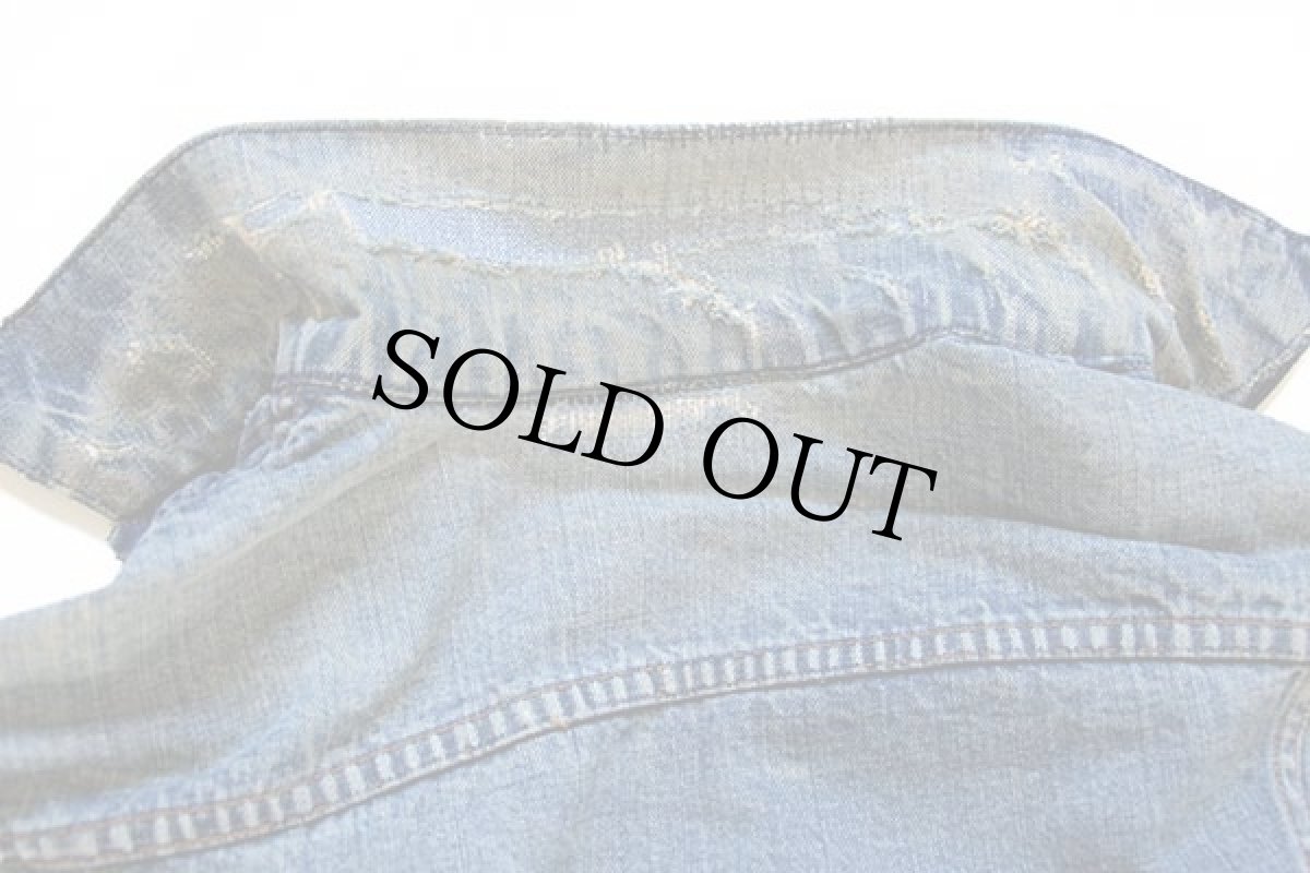 画像10: 70s USA製 Levi'sリーバイス 70505 ブランケットライナー デニムジャケット ボロ (10)