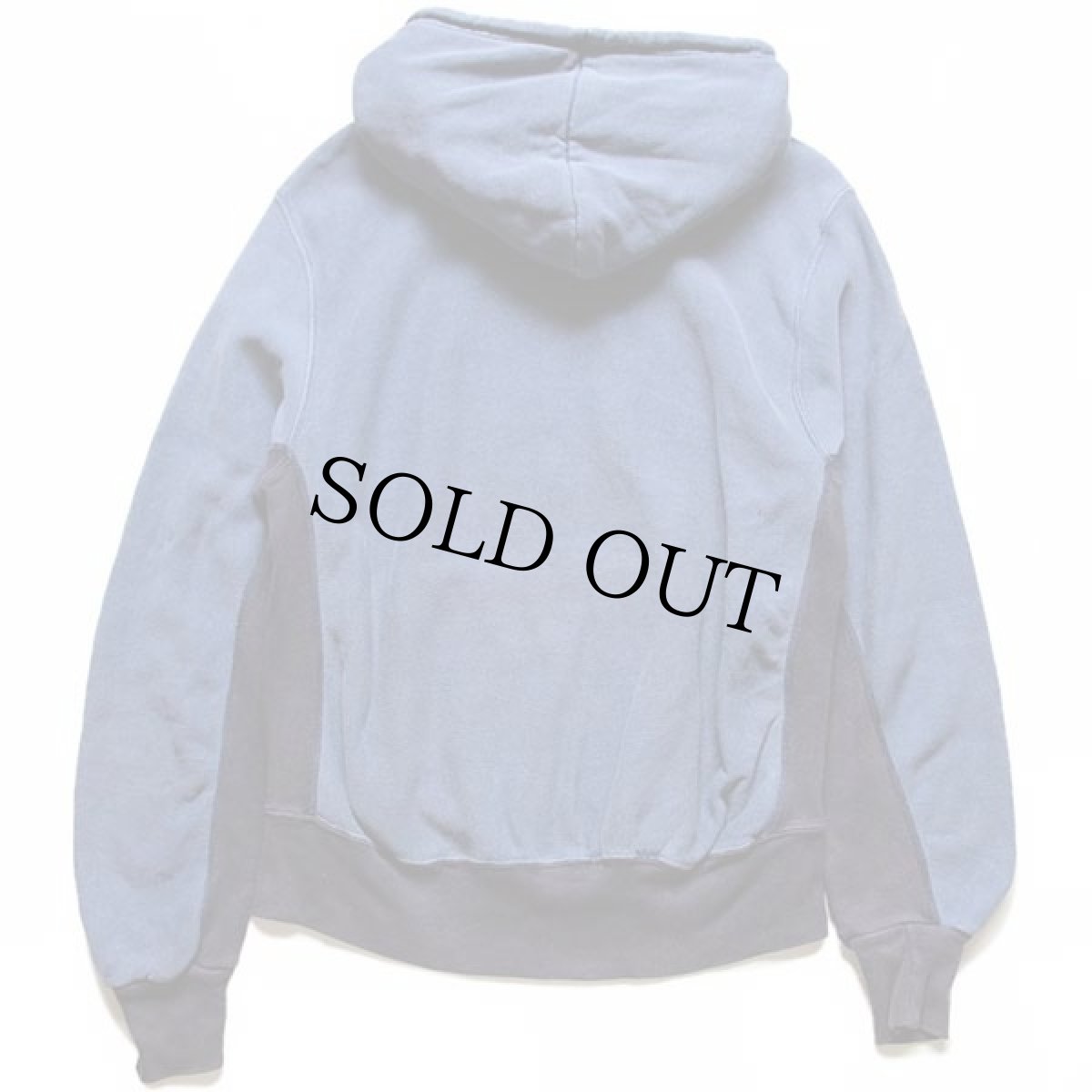 画像2: 90s USA製 MVP CAL BERKELEY ツートン リバースウィーブ スウェットパーカー 薄紺×ナス紺 フェード L (2)