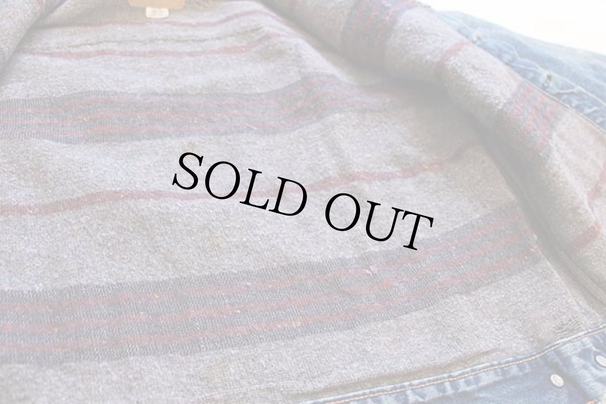 画像5: 70s USA製 Levi'sリーバイス 70505 ブランケットライナー デニムジャケット ボロ (5)