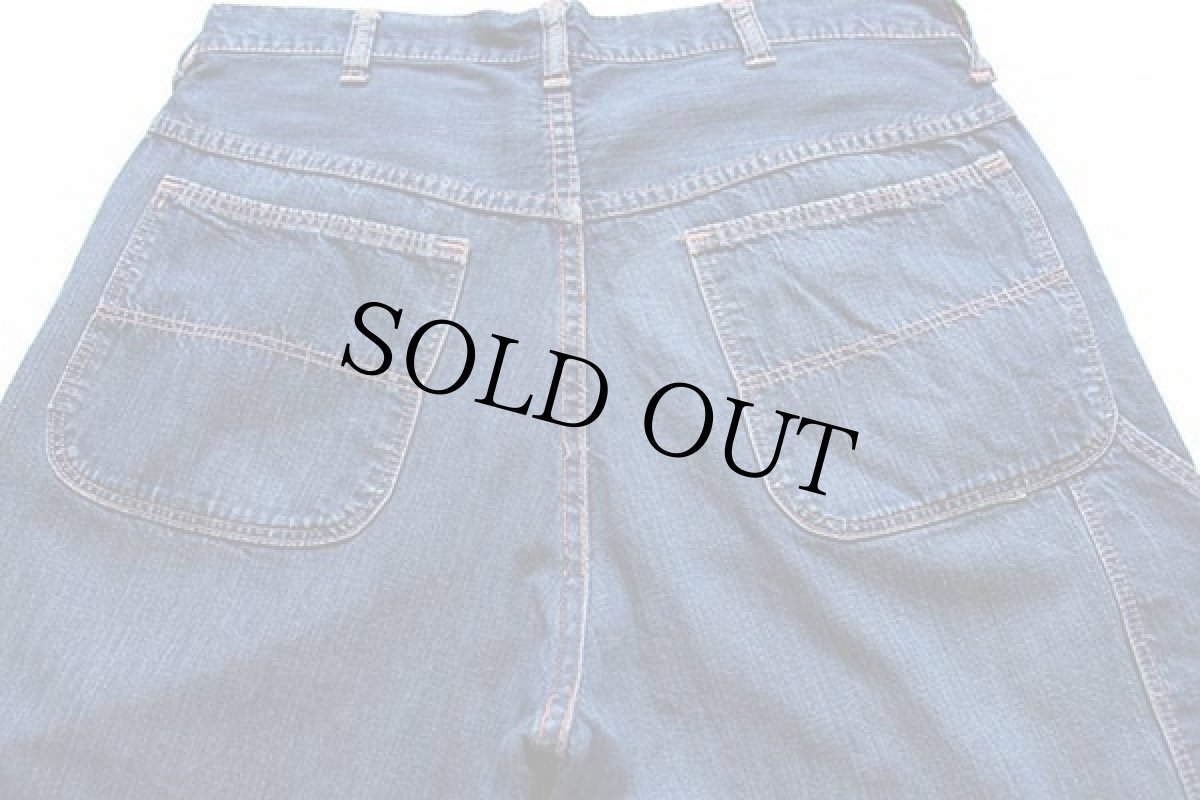 画像5: 60s UNKNOWN インディゴ デニム ペインターパンツ w33 (5)