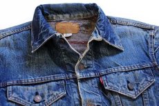 画像3: 70s USA製 Levi'sリーバイス 70505 ブランケットライナー デニムジャケット ボロ (3)