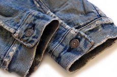 画像8: 70s USA製 Levi'sリーバイス 70505 ブランケットライナー デニムジャケット ボロ (8)