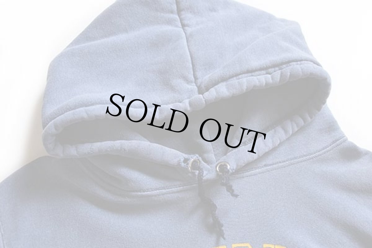 画像4: 90s USA製 MVP CAL BERKELEY ツートン リバースウィーブ スウェットパーカー 薄紺×ナス紺 フェード L (4)