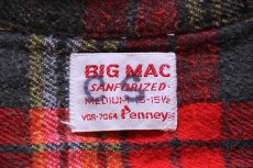 画像4: 60s Penneys BIGMACビッグマック チェック コットン フランネルシャツ M (4)