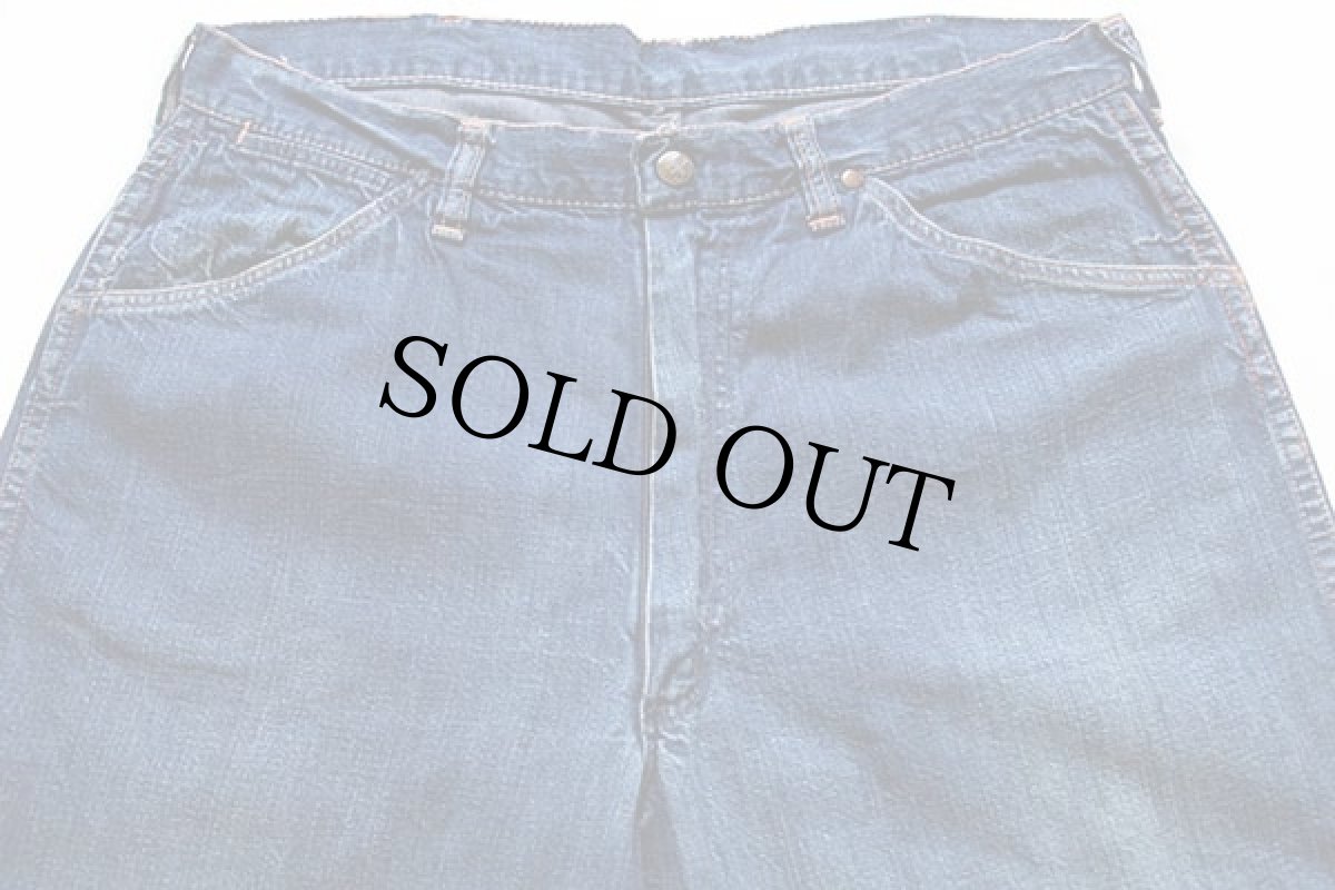 画像4: 60s UNKNOWN インディゴ デニム ペインターパンツ w33 (4)