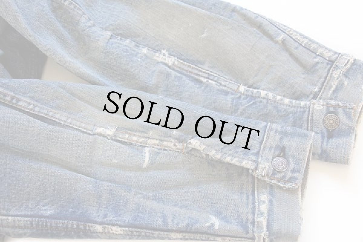 画像7: 70s USA製 Levi'sリーバイス 70505 ブランケットライナー デニムジャケット ボロ (7)