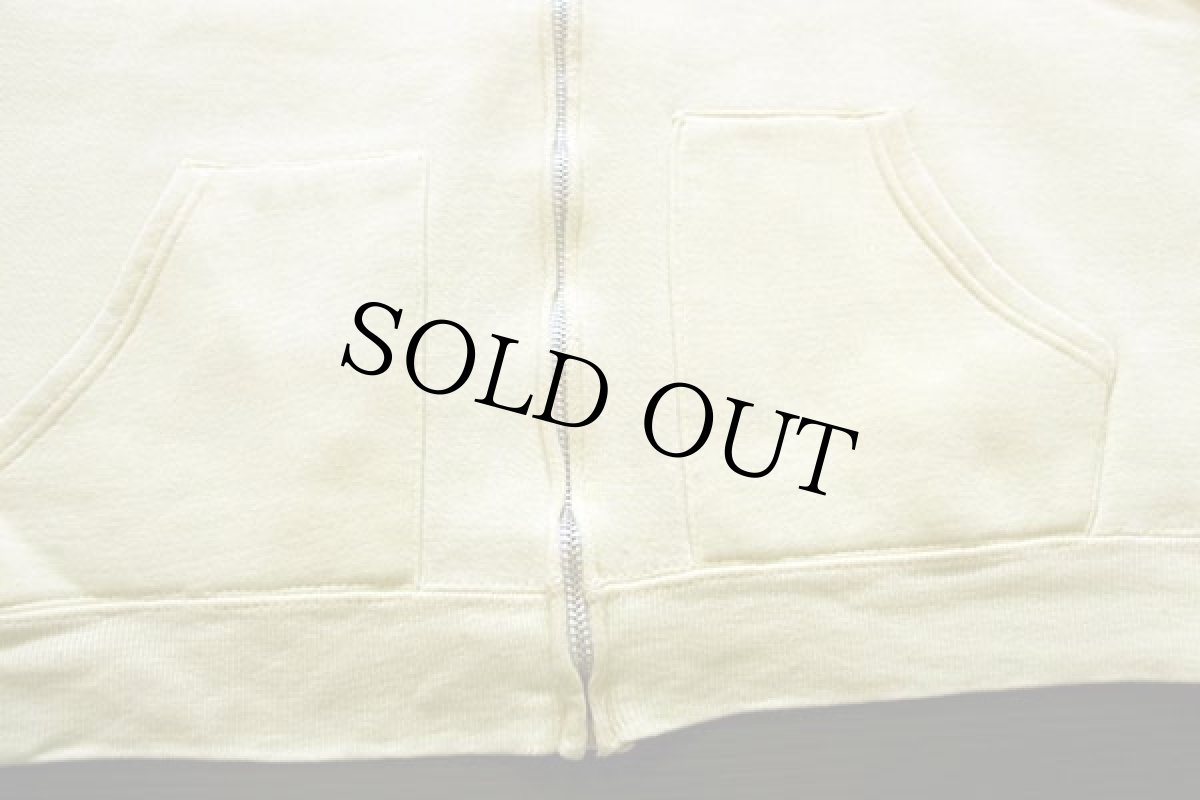 画像6: 60s USA製 SPORTSWEAR WISCONSIN DELLS 染み込みプリント セパポケ フルジップ スウェット 薄黄 L (6)